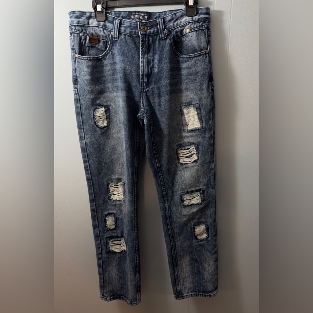 Mens Parish Nation Jeans, Size 32X30. Blue.